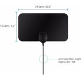 60 Miles Range 25dBi High Gain Amplified Digital HDTV Indoor Outdoor TV Antenna with 4m Coaxial Cable & IEC Adapter