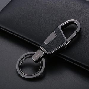 JOBON ZB-6611 Car Keychain Men Waist Hanging Keychain Simple Key Rings(Black)