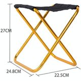 Outdoor Portable Camping Folding Chair 7075 Aluminum Alloy Fishing Barbecue Stool  Size: 24.5x22.5x27cm(Gold)