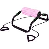 3 In 1 Indoor Multifunctional Yoga Foam Roller + Push-Up Holder + Pull Rope Fitness Equipment Set(Pink)