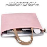PU Waterproof Laptop Handbag Crossbody Bag for 13.3 inch Laptops (Pink)