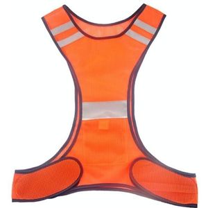 Sport Reflecterende vest Night Running Outdoor Reflecterende Kleding Verkeersveiligheid Reflecterend Vest  Stijl: Zonder LED (oranje rood)