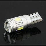 T10 2W White 130LM 6 LED SMD 5730 Backup Reverse Light Turn Signal Bulb for Vehicles  DC 12V