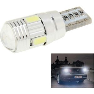 T10 2W White 130LM 6 LED SMD 5730 Backup Reverse Light Turn Signal Bulb for Vehicles  DC 12V