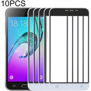 10 PCS Front Screen Outer Glass Lens for Samsung Galaxy J3 (2016) / J320FN / J320F / J320G / J320M / J320A / J320V / J320P(White)