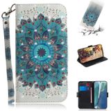 For Samsung Galaxy Note20 3D Colored Drawing Horizontal Flip Leather Case with Holder & Card Slots & Wallet & Lanyard(Peacock Wreath)