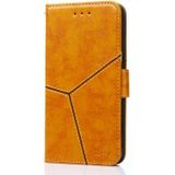 For OnePlus 5 Geometric Stitching Horizontal Flip TPU + PU Leather Case with Holder & Card Slots & Wallet(Yellow)