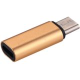 8 Pin Female to USB-C / Type-C Male Metal Shell Adapter  For Galaxy S8 & S8 + / LG G6 / Huawei P10 & P10 Plus / Oneplus 5 / Xiaomi Mi6 & Max 2 and other Smartphones(Gold)