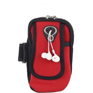 Running Mobile Phone Arm Bag Sports Mobile Phone Arm Sleeve(Red)
