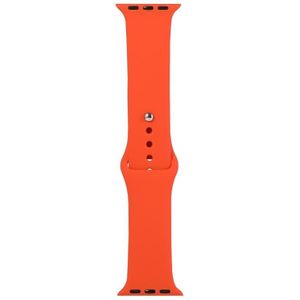 For Apple Watch Series 6 & SE & 5 & 4 44mm / 3 & 2 & 1 42mm Silicone Watch Replacement Strap  Short Section (female)(Citrus Color)