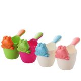 Baby Shampoo Cup Baby Shower Spoon(White Spoon + Pink Frog)