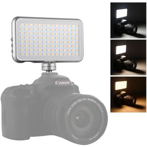 LED-013 Pocket 112 LEDs Professional Vlogging Photography Video & Photo Studio Light with OLED Display & Cold Shoe Adapter Mount for Canon / Nikon DSLR Cameras