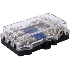 Car Auto 60A 1 in 3 Ways Glass Fuse Holder Blade Fuse Holder for Car Audio Amplifier