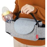 Baby Stroller Bags Large Capacity Mummy Nappy Bag Multifunction Travel Diaper Bag Maternity Nursing Hanging Storage Bag(Gray)