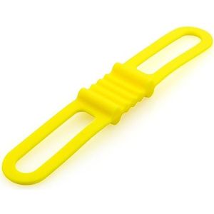 10 PCS High Elastic Silicone Straps Bicycle Fixed Strap Car Light Beam  Size: One Size(Yellow)