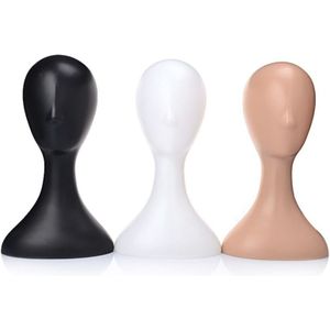 Female Plastic Mannequin Manikin Head Model Foam Wig Hair Glasses Display Stand White