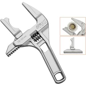 YZL Multifunctional Short Handle Large Opening Adjustable Wrench  Style: Silver Bathroom