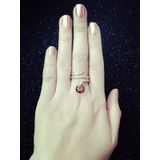 Vintage Serpentine Gemstone Ring Zircon Rose Gold Ring  Ring Size:10(White)