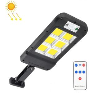 Solar Wall Light Outdoor Waterproof Human Body Induction Garden Lighting Household Street Light 6 x 25COB With Remote Control