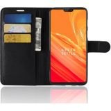 For OnePlus 6 Litchi Texture Horizontal Flip Leather Case with Holder & Card Slots & Wallet(Black)