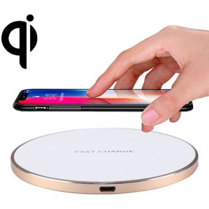 Q21 Fast Charging Wireless Charger Station with Indicator Light  For iPhone  Galaxy  Huawei  Xiaomi  LG  HTC and Other QI Standard Smart Phones (Gold)