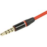 3.5mm Gold Plated Male to Female Jack Earphone Cable for Monster Beats by Dr. Dre  Length: 1.2m(Red)