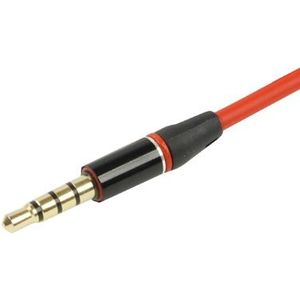 3.5mm Gold Plated Male to Female Jack Earphone Cable for Monster Beats by Dr. Dre  Length: 1.2m(Red)