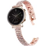 20mm Universal Four-Row Diamond Metal Watch Band(Rose Gold)