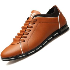 Mannen mode Britse stijl sportschoenen  grootte: 47 (geel)