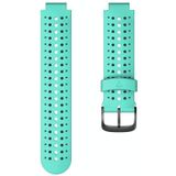 For Garmin Forerunner 220 Two-color Silicone Replacement Strap Watchband(Mint Green Blue)