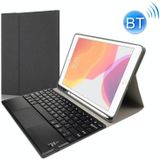 RK508C Detachable Magnetic Plastic Bluetooth Keyboard with Touchpad + Silk Pattern TPU Protective Cover for iPad 9.7 inch  with Pen Slot & Bracket(Silver)