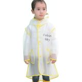 Carton Children Raincoat With Schoolbag Seat Poncho  Size: XXL(Yellow Dinosaur )