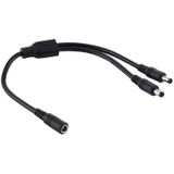 5.5 x 2.1mm 1 to 2 Female to Male Plug DC Power Splitter Adapter Power Cable  Cable Length: 30cm(Black)