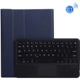 A11-A 2 in 1 Removable Bluetooth Keyboard + Protective Leather Case with Touchpad & Holder for iPad Pro 11 2021 / 2020 / 2018  iPad Air 2020(Dark Blue)