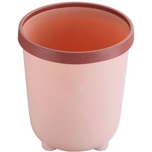 10 PCS Household Living Room Cute Girl Press-ring Trash Can Bedroom Bathroom Toilet Paper Basket  Size:S 22.5x25cm(Pink)