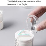 S0466 Medicine Cutter Tablet Grinding Cutter Medicine Dispensing Transparent Portable Storage Box(White)