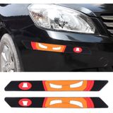 2 PCS Car Vehicle Door Side Guard Anti Crash Strip Exterior Avoid Bumps Collsion Impact Protector Sticker (Black Yellow)