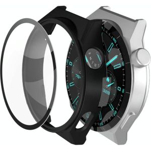 Voor Huawei GT3 Pro 46mm 2 in 1 PC Frame + gehard glas film horloge beschermhoes