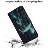For Samsung Galaxy Note 20 3D Painting Pattern Horizontal Flip TPU + PU Leather Case with Holder & Card Slots & Wallet(Wolf)