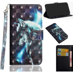 For Samsung Galaxy Note 20 3D Painting Pattern Horizontal Flip TPU + PU Leather Case with Holder & Card Slots & Wallet(Wolf)