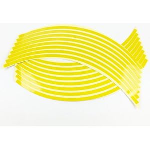 7 Sheets Motorcycle 18inch Wheel Stickers Modified Wheel Reflective Stickers(Yellow )