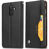 Knead Skin Texture Horizontal Flip Leather Case for Xiaomi Pocophone F1  with Photo Frame & Holder & Card Slots & Wallet(Black)