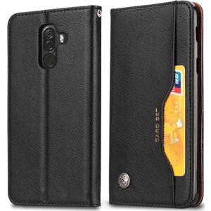 Knead Skin Texture Horizontal Flip Leather Case for Xiaomi Pocophone F1  with Photo Frame & Holder & Card Slots & Wallet(Black)