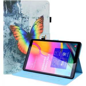 For Samsung Galaxy Tab A 10.1 2019 SM-T515 / SM-T510 Animal Pattern Horizontal Flip Leather Case with Holder & Card Slots & Photo Frame(Color Butterfly)