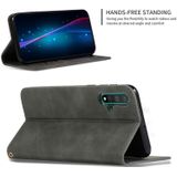 Retro Skin Feel Business Magnetic Horizontal Flip Leather Case for Huawei Nova 5 / Nova 5 Pro(Dark Gray)