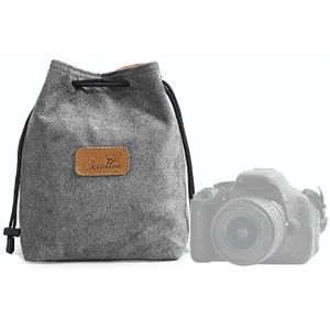 S.C.COTTON Liner Shockproof Digital Protection Portable SLR Lens Bag Micro Single Camera Bag Square Gray M