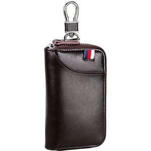 9102 Multi-function Waist Hanging Leather Zipper Wallet Keys Holder Bag (Coffee)