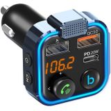 BT23L Car Bluetooth MP3 Player FM Transmitter Support Phone Hands-free / PD Fast Charge / One-key EQ Sound Effect / Ambient light
