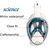COPOZZ Snorkeling Mask Full Dry Snorkel Swimming Equipment  Size: L(White Pink)