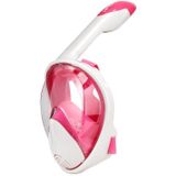 COPOZZ Snorkeling Mask Full Dry Snorkel Swimming Equipment  Size: L(White Pink)